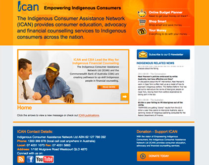 Indigenous Consumer Assistance Network Redesign of their website