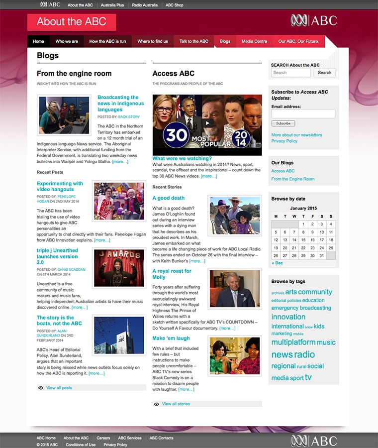 About the ABC fullpage design