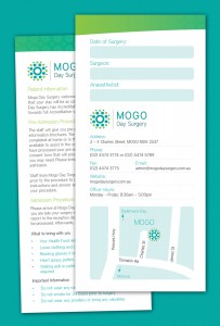 mogo day surgery brochure design