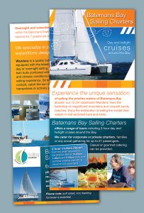 sailing brochure design batemans bay
